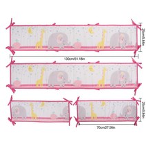 4 개 4M 주변 아기 침대 범퍼 세트 부드러운 원형 울타리 유아 베개 쿠션 신생아 놀이 틀 방 장식, 02 B