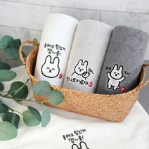 송월 오키토끼 수건 150g, 1장, 연회색
