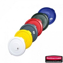 러버메이드 5컬러 다용도바구니 37L용 원형 브루트 세탁바구니 바스켓 뚜껑 청소도구 5W78FE29, 1개, 회색