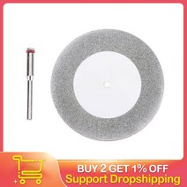 금속절단기 60mm 다이아몬드 커팅 디스크 맨드릴 dremel 액세서리 미니 원형 톱날, 한개옵션0