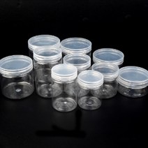 소형 플라스틱통 투명 원형통 스크류용기 소분통, 지름/용량, 7cm - 150ml