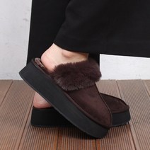 DOEEF 통굽 털슬리퍼 여성 뮬 블로퍼 털단화 방한화 따듯한 발편한 국내제작