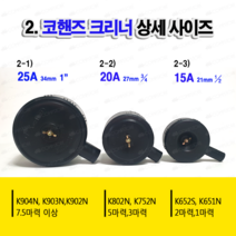 콤프레샤필터 먼지제거 흡입엘라멘트 에어크리너 흡입필터 엘라멘트, 2-2 코핸즈 크리너 20A (27mm)