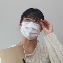 오버사이즈 동글이 동그리 안경 실버