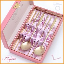 H.jin 에이치진 NEW 훈민나비 티타늄수저세트 훈민정음 한글 회사기업선물추천 창립기념일 직원기념품 거래처답례품 외국인 홈스테이 한국전통