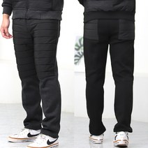 런닝맨 기모 패딩 일자 트레이닝팬츠 방한 솜 밴딩 아웃도어바지