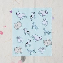 [대양] 귀여운 캐릭터 안경닦이_흰 강아지 S(15x18cm)-50장
