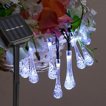 SD88 드롭 파티 스트링 라이트 5m 백색 20구 캠핑 무드등 줄조명 태양광 LED 전구 트리 등 야외 감성 조명, 상세페이지 참조