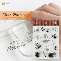 [그린에버] 일본 BGM 클리어 스탬프 다꾸 편지, 단품