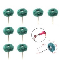 드러멜 드레멜 다용도조각기 미니 드릴 연마 브러시 2.35mm 생크 나일론 버핑 휠 Dremel 로타리 핸드 툴 액세서리 세트 녹 제거제 50 피스, 01 green_03 15pcs