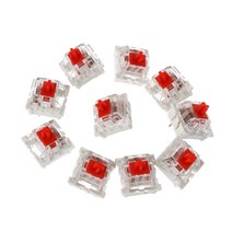 Gateron MX는 기계식 키보드 벚꽃 MX 호환 투명한 하우징 10 개, 빨간색