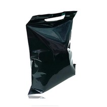 검정 PE 지퍼 쇼핑봉투 팬시봉투 30X34cm +6cm 200P