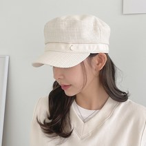 소두핏 세련된 트위드 C펜던트 마도로스 헌팅캡 모자