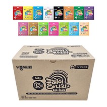 종이나라 (클레이나라 50g) 15색 세트 지퍼백 클레이