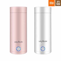 샤오미 MIUI 휴대용 전기포트 보온병 400ml, 핑크