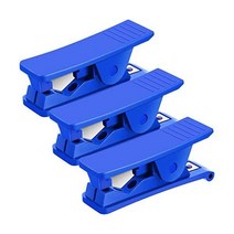 가죽펀칭기 벨트구멍 PTFE 플라스틱 튜브 절단기 호스 파이프 나일론 PVC PU 호스용 정확한 절단 도구 최대 3/4인치 OD 절단(파란색 3개), 3, Blue