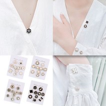 오픈 방지 미니 브로치 벳지 10p 세트 디자인 버클 옷핀 블라우스