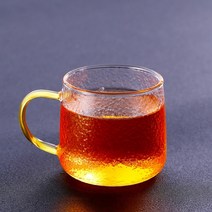 썸띵 유리 무늬 손잡이 350ml 티 홍차 꽃차 과일차 밀크티 카페 컵 머그잔, 1개