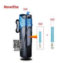 연못 여과기 필터 수족관 UV 살균기 펌프 워터 물고기 탱크 공기 산소 자외선 램프 살균 녹색 조류 제거 탈취 기능, [03] 8W with a lamp, [02] AU Plug 적응er