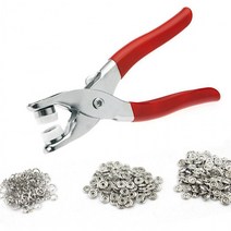 세상간편한 스냅단추 펀치 단추100개 세트 수선 단추펜치, 스냅단추100개