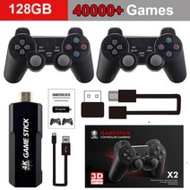 레트로게임기 휴대용 가정용 추억신제품 GD10 4K HD PSP 홈 비디오 6000 + 게임 콘솔 판도라 박스 2 인용, 01 GD10 128G black