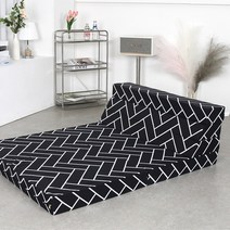 접이식 매트리스 자취용 1인용 편한침대 소파베드 바닥매트 간이침구, 3단, 대, [레자]블랙