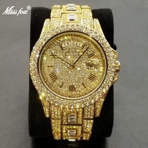 힙합시계 missfox iced out watch for men 럭셔리 남자명품시계