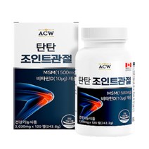 캐나다 직수입 엠에스엠 MSM 글루코사민 탄탄조인트120정 4개월분, 탄탄조인트관절 1통 [4개월]