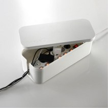 컴퓨터책상 전기선정리 멀티탭박스 공동사무실 기숙사 홈피시방 데스크테리어 보관함, IVORY