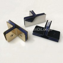 아일랜드파티션새로운 2PCS 304 스테인레스 스틸 3 가지 방법 유리 클램프 T 모양 욕실 고정 클립 샤워 캐, 광택 크롬