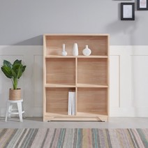 씨앤씨구스 원목책장 트리진 엘핀 미송원목 800 3단 책장 오픈형, 내추럴