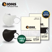 [국내생산] KF94 2D 새부리형 마스크 50매 / 100매 비말차단 KF-AD 마스크 귀안아픈 칼국수끈 고탄력 이어밴드 블랙 / 화이트, KF94-50매 화이트