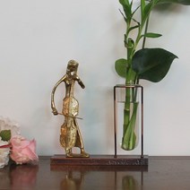 ileum쇼핑^^m첼로 황동수공예 시험관 수경식물 장식 유리 꽃 화병 꽃병 인테리어소품 용품 금속 신혼부부선물 용화병 메탈 금속품 인테리어품 콘솔medi^^, ab^선택없는