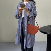 키첼 알른 스트라이프 롱 셔츠