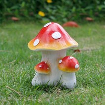 M 버섯 동물 조형물 전원주택 장식 정원 조경 인테리어 소품 유치원, 3송이 11cm