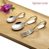 키친라인 곡선 핸들 스푼 핸들포크 홈파티 요리 플레이팅, 1개, 03-핸들포크
