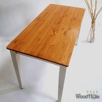 우드홀릭 다용도 원목책상, 사선형, 무도색