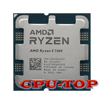 7700x AMD-라이젠 5 7600X CPU 프로세서 4.7 GHz 6 코어 12 스레드 5NM L3 = 32M 100-000000593 소켓 AM5, 한개옵션0