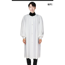 교회 목사 성가대 찬양대 찬양단 임직식 단체복 가운, 화이트 무거운 원사_L