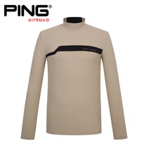 [아울렛 백화점] PING 골프 2022년 가을 남성 기모 배색 하이넥 긴팔 이너 티셔츠 112B3TI902_BG(1206020)