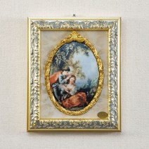 이태리 수입 엔틱 금장 소품 코르니치 PPB - 2 세라믹 연인 명화 그림 액자
