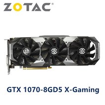 ZOTAC GTX 1070 / 8GB 게임용 GPU 비디오 카드 NVIDIA GeForce 그래픽 데스크탑 PC 컴퓨터, 01 GTX-1070-8GB
