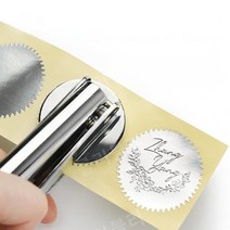 압인기 주문제작 자체 회사 로고 단체 청첩장 도장만들기 웨딩스티커제작, 실버 (종이 약 150그램 스탬프)