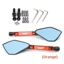 범용 오토바이 미러 CNC 사이드 백미러 블루 눈부심 방지 KTM 250 390 200 690 125 DUKE 990 SUPER DUKE, 02 주황색