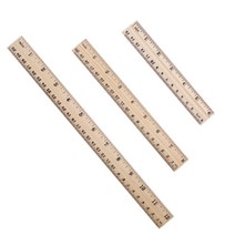 재단 눈금자 1pcs 15cm 20cm 30cm 나무 미터법 규칙 정밀 양면, 3개 세트