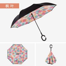 큰 우산 골프우산 양산 접는 긴 생크 더블 레이어 거꾸로 방풍 역방향 C후크 남성 골프 자동차에 대 한