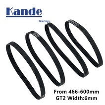 3d 프린터 부품 gt2 6mm 폐쇄 루프 고무 타이밍 벨트 466 468 480 484 488 494 500 520 524 528 540 550 570 586 600mm 2gt, 2gt-570mm-폭 6mm, 1개