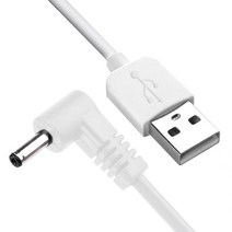 90도 각도 DC 전원 커넥터 어댑터 3.5 x 1.35mm 스피커 테이블 램프를위한 USB 전원 케이블에 플러그, 하얀색