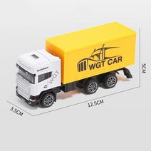 자전거트레일러 크레인 트레일러 견인 트럭 장난감 모델 1:48 어린이용 19CM 철수 쓰레기 합금 다이캐스, 14 Small