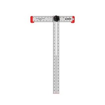 RONGPRO 61cm(24인치) 조절 가능한 T-스퀘어 측정 도구 레이아웃 알루미늄 건식 벽체 A-스퀘어, 실버
